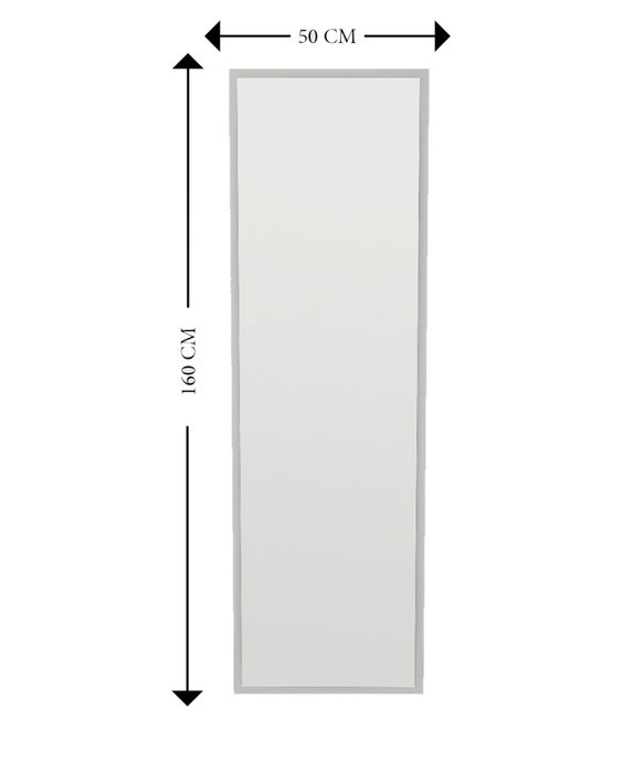 Hanah Home Espejo de Pie Blanco MDF Flotal-E 50x160x2.2 cm